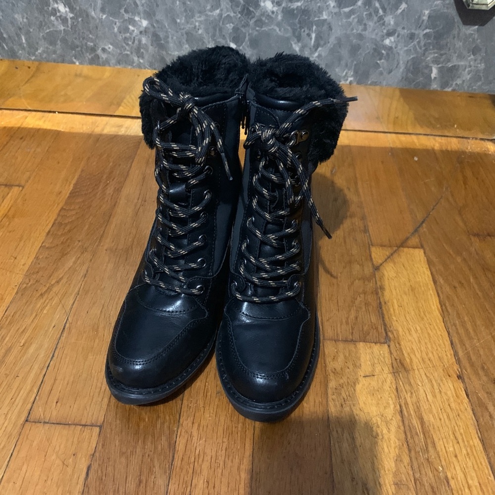 Wedge Combat Boots Size 7